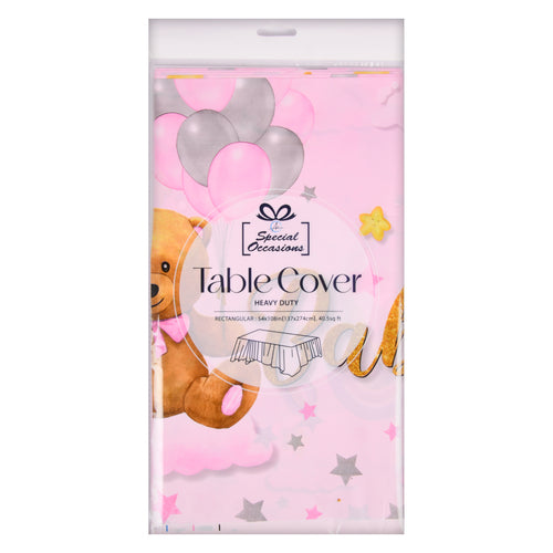 angels craft it s a girl babyshower tablecloth 54 x108 -- 12 per box