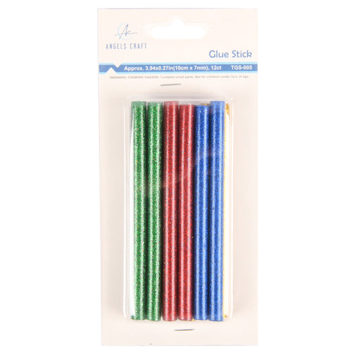 angels craft glitter glue stick 12ct asst colors -- 12 per box