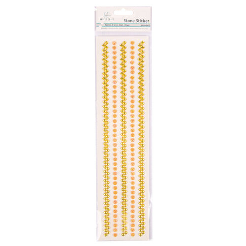 angels craft glitter diamond gemstone sticker yellow 334ct -- 12 per box