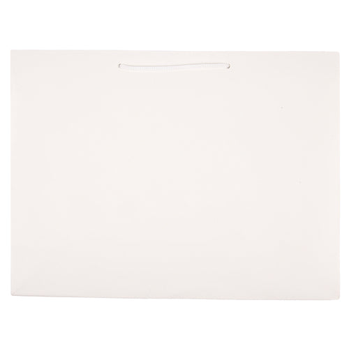 gift bag wide large solid white -- 12 per box