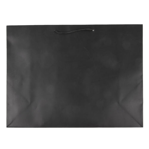 gift bag wide x-large solid black -- 12 per box