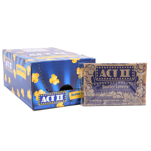 act ii popcorn butter lover 2.75 oz -- 18 per box