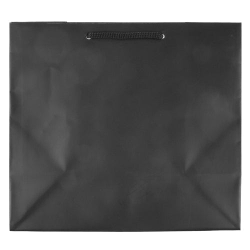 gift bag wide medium solid black -- 12 per box