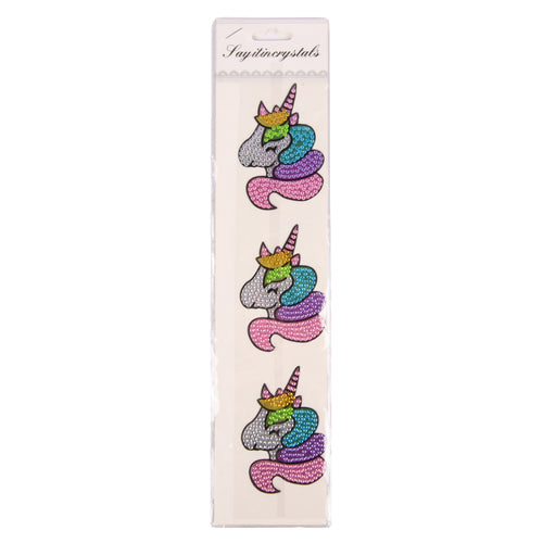 lay it in crystals unicorn stickers -- 12 per box