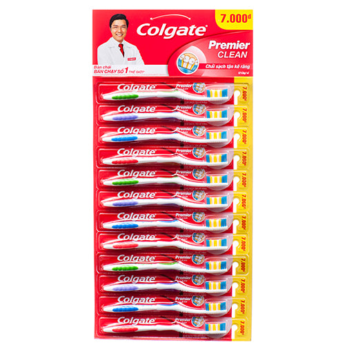 colgate toothbrush 12 pc premier medium -- 12 per box