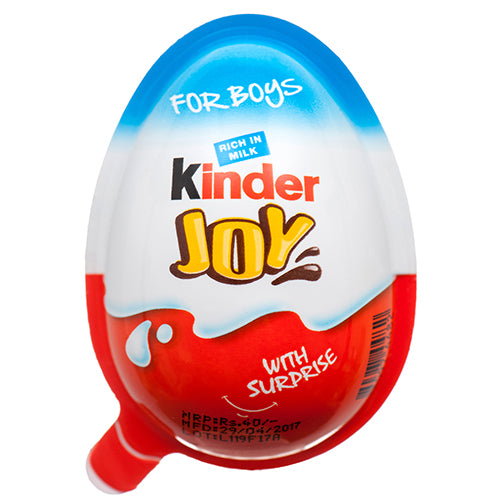 kinder joy surprise egg boy 24ct -- 24 per box