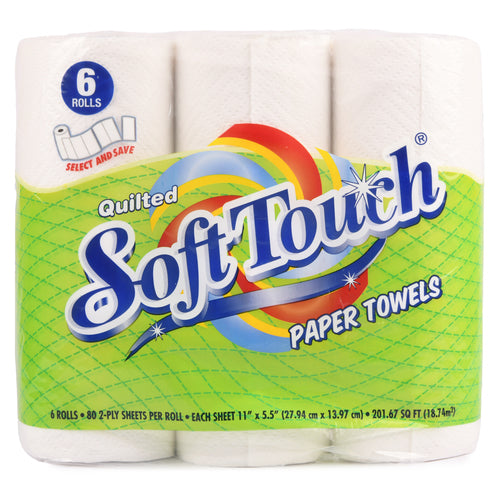 soft touch paper towel 2ply 80 sheets -- 6 per case