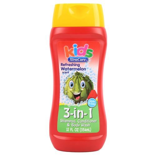 xtracare kids 3in1 body wash watermelon 12 oz -- 24 per case