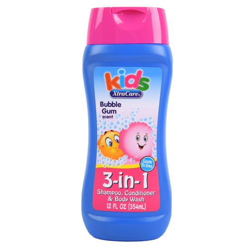 xtracare kids 3in1 body wash bubble gum 12 oz -- 24 per case