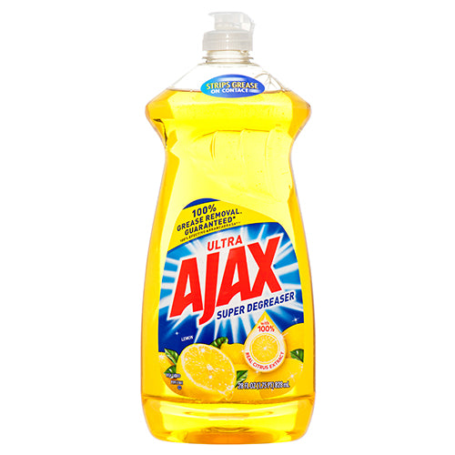 ajax 28 oz lemon dish liquid - -  -- 9 per case