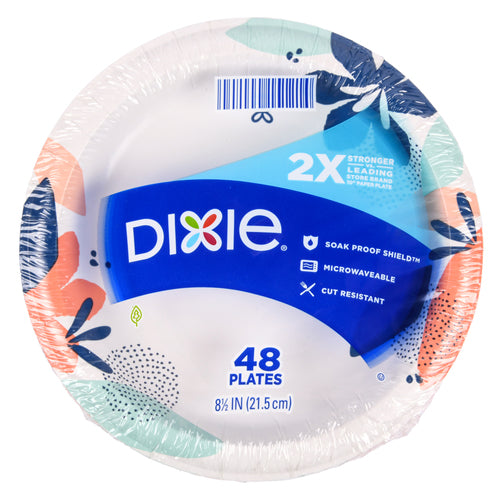 dixie paper plates 2x stronger 8.5in 48ct -- 10 per case