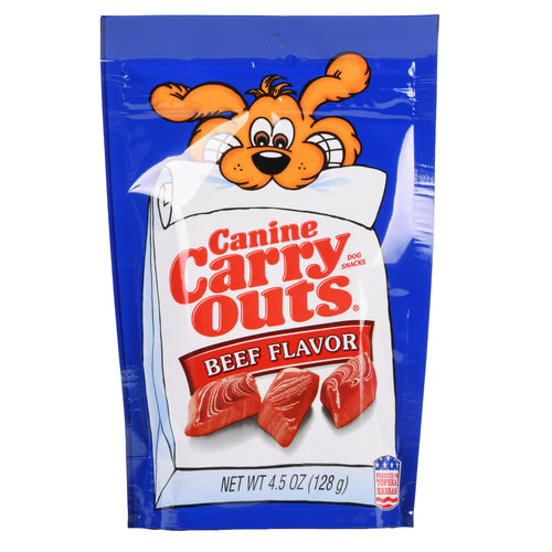 dog treat canine carry outs beef 4.5oz -- 12 per case