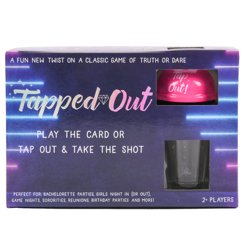 tapped out party drinking game call bell shot glass cards -- 4 per box