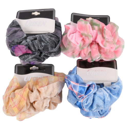 queen hair scrunchies asst color 1-pc -- 12 per box