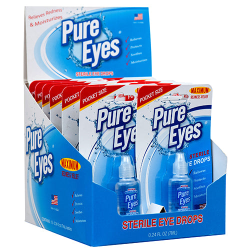 pure eyes eye drops redness relief .24 oz -- 12 per box