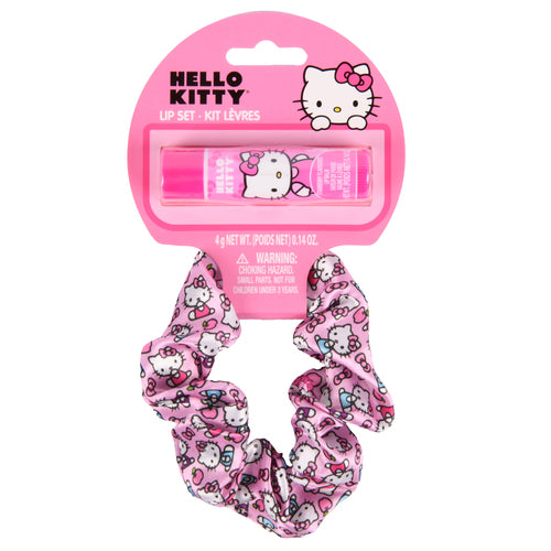 hello kitty hair scrunchy with 1 lip balm -- 12 per box