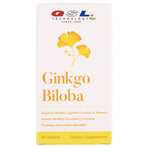 gsl ginkgo biloba 60 tablets -- 20 per case