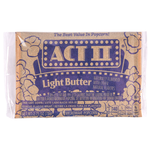 act ii popcorn light butter 2.75 oz -- 18 per box