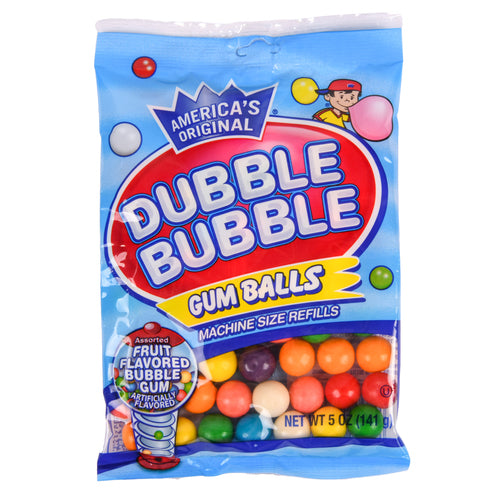 dubble bubble gum balls 5 oz bag -- 12 per case