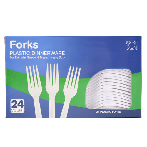 plastic disposable forks 24ct -- 24 per case