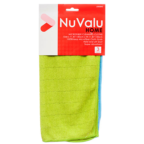 nuvalu microfiber cloths - 12 in x 12 in - 24 pack -- 24 per case