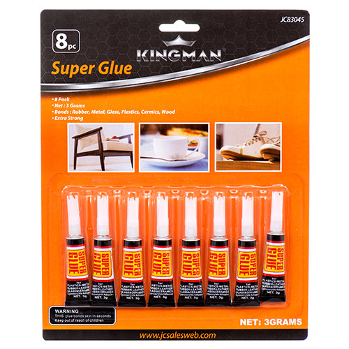 kingman super glue 8pcs w/blister -  -- 24 per box