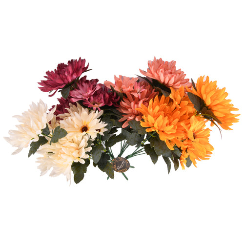 artificial flower chrysanthemums 4 asst colors -- 24 per case