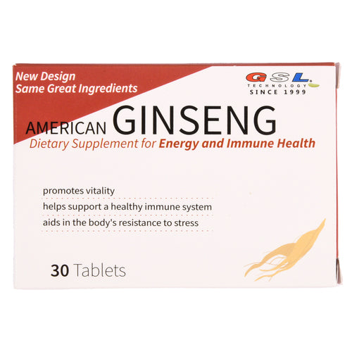 gsl american ginseng 30 tablets -- 18 per case