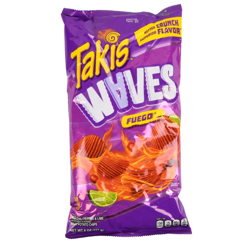 takis waves fuego chips 8-oz -- 12 per case