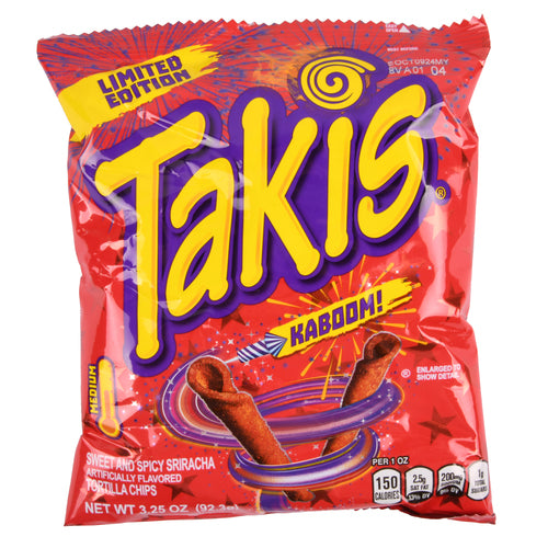 takis kaboom tortilla chip 3.25-oz -- 20 per case