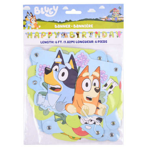 bluey happy birthday banner 6ft -- 12 per box