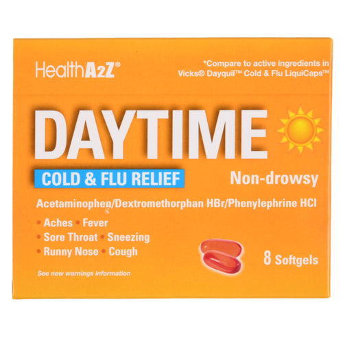 healtha2z day time cold flu softgels 8 ct -- 24 per case