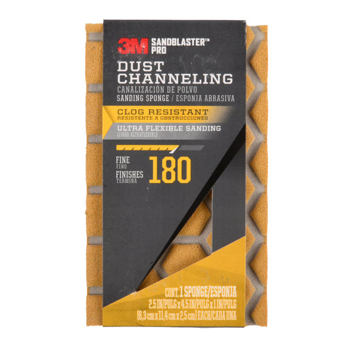 3m dust channeling 180 grit sanding sponge 2.5 in x 4.5 in -- 12 per case