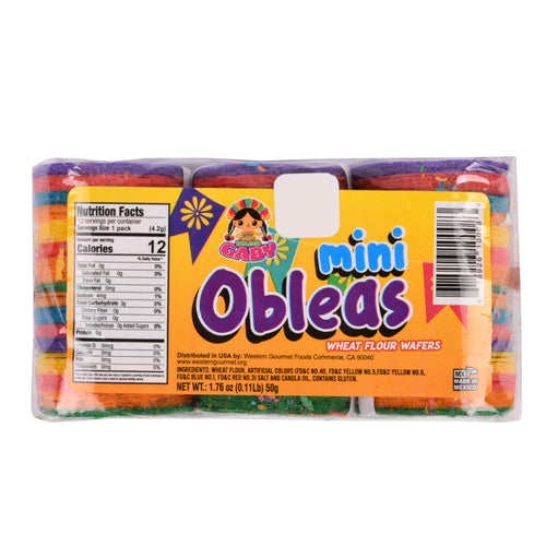 dulces gaby oblea mini 50gr -- 40 per case