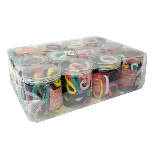 hair elastics mix colors -- 12 per box