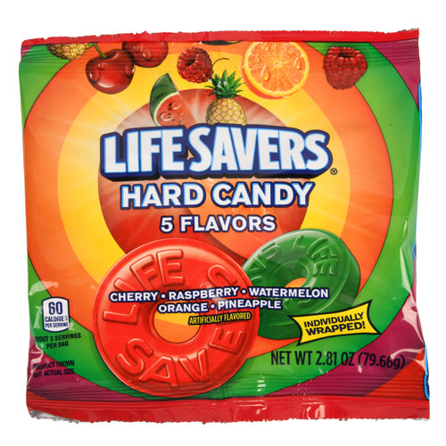 life savers hard candy five assorted flavors 2.81 oz -- 12 per case