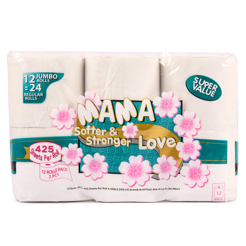 mama love bath tissue rolls 12-ct -- 48 per case