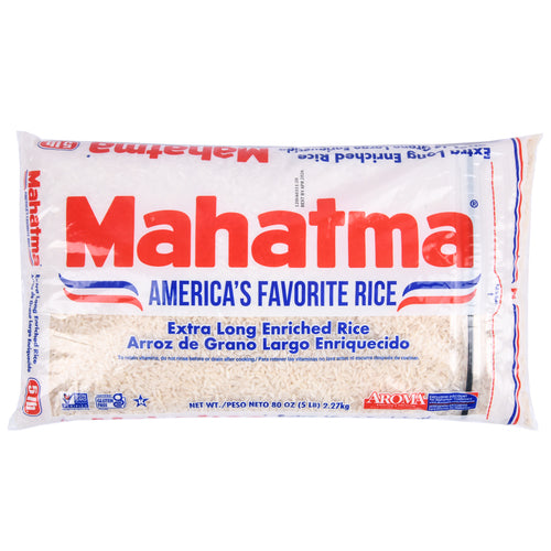 mahatma extra long enriched rice 5lb -- 8 per case