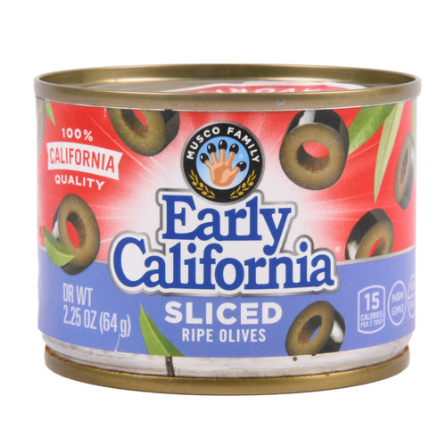 early california sliced ripe olives 2.25-oz -- 12 per case