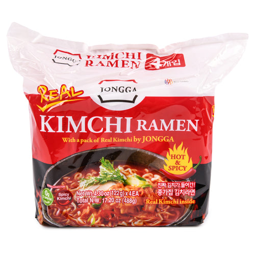 jongga kimchi ramen 4-ct 4.30 oz -- 24 per case