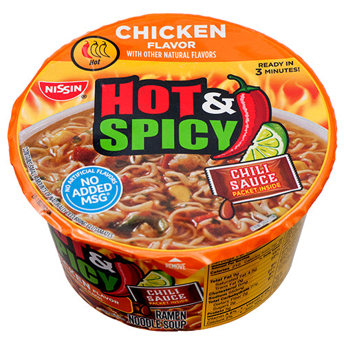 nissin bowl hot spicy chicken 3.32 oz -- 6 per case