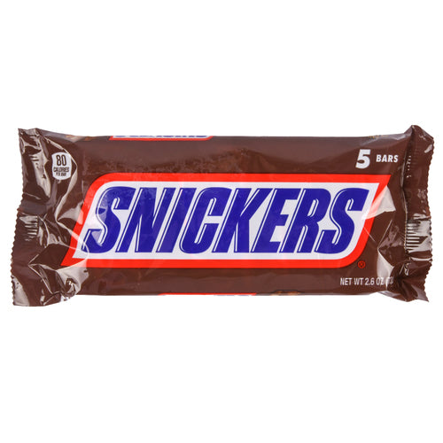 snickers chocolate fun size 5pk 2.6-oz -- 24 per case