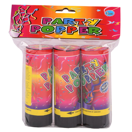 party poppers 3pk -- 12 per box