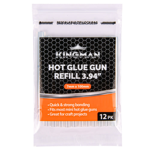 kingman glue gun refill 3.94 12pk clear -- 24 per box