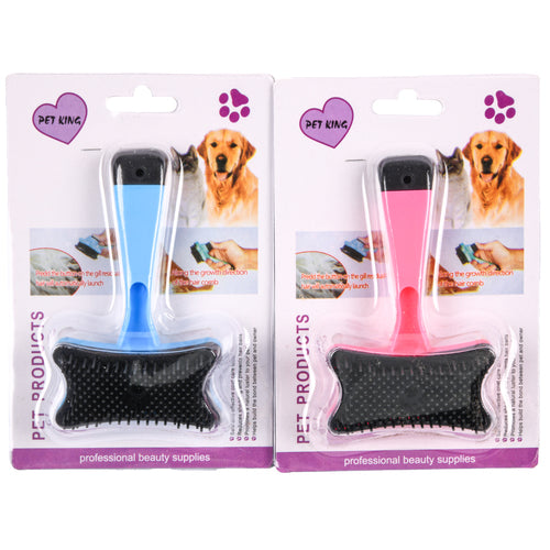 pet grooming brush w push to clean button -- 12 per box