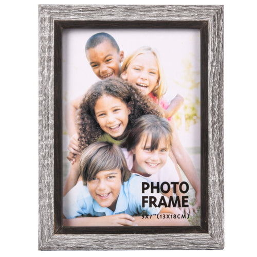 mdf wood photo frame black gray 5x7 -- 24 per case