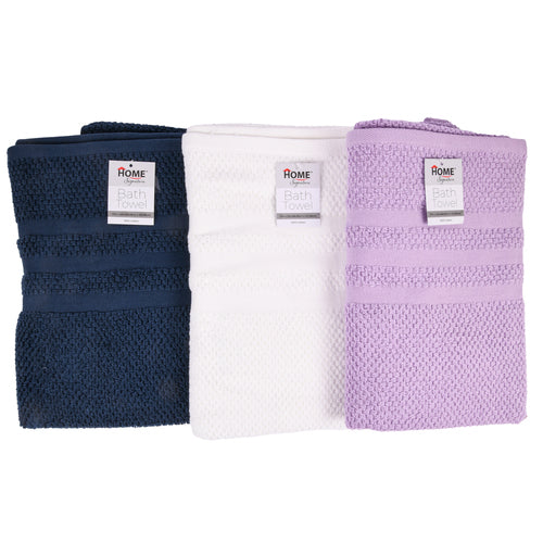 bath towel asst color 27x57 -- 12 per box