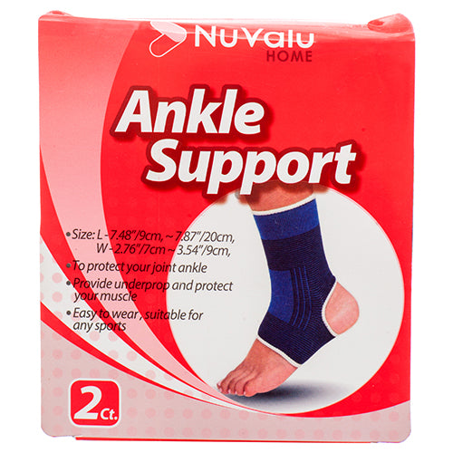 nuvalu elastic support ankle 2pc with blister pack   -- 24 per box