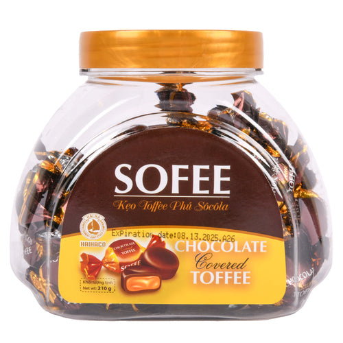 sofee chocolate covered toffee 210gr -- 20 per case