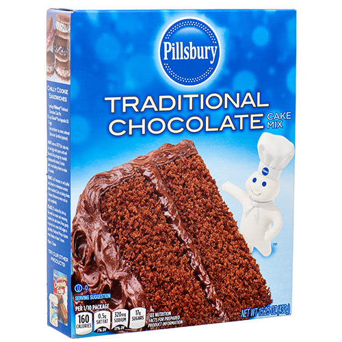 pillsbury traditional chocolate cake mix 15.25 oz -- 12 per case